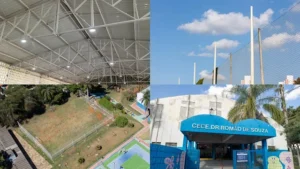 Obras de melhoria no centro esportivo Romão de Souza avançam e chegam a 63%