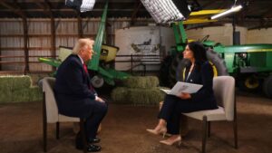 Trump abandona entrevista após perguntas sobre fraude eleitoral e fundo bilionário