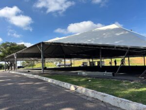 Parque da Uva começa a receber a estrutura do Jundiaí Matsuri 2026, que terá mais de 60 atrações em sete dias de festival
