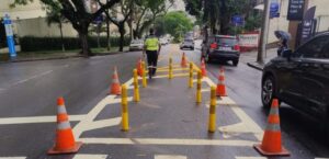 Prefeitura de Jundiaí implanta ilha de refúgio para pedestres na Rua Messina, no Bonfiglioli