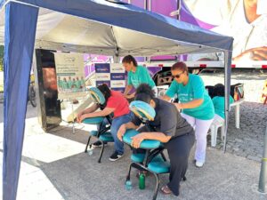 Estação Francisco Morato, da Linha 7-Rubi, promove ação gratuita de massoterapia